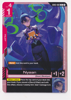 Nyaan single card from Gundam Card Game