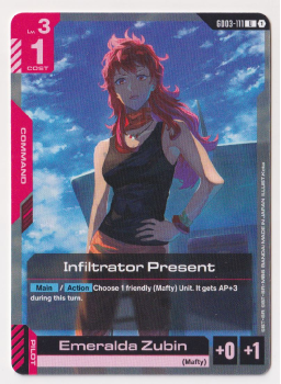 Infiltrator Present single card from Gundam Card Game