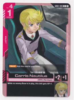 Carris Nautilus single card from Gundam Card Game
