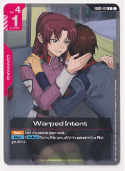 Warped Intent single card from Gundam Card Game
