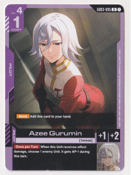 Azee Gurumin single card from Gundam Card Game