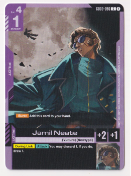 Jamil Neate single card from Gundam Card Game
