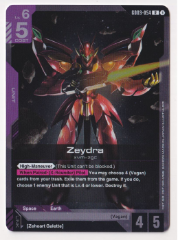 Zeydra single card from Gundam Card Game