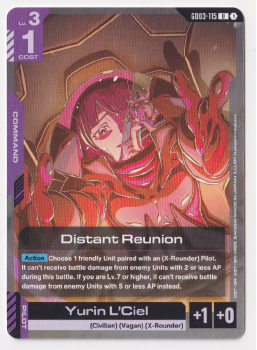 Distant Reunion single card from Gundam Card Game