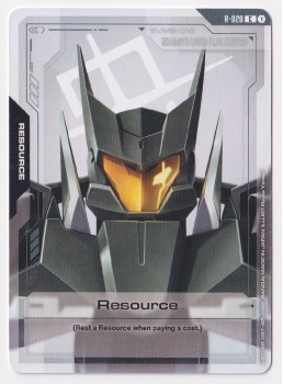 Resource single card from Gundam Card Game
