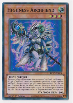 Highness Archfiend (Super Rare)