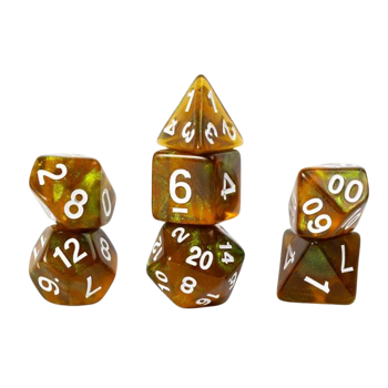 Treasures Unearthed 7-Piece Polyhedral - Peridot