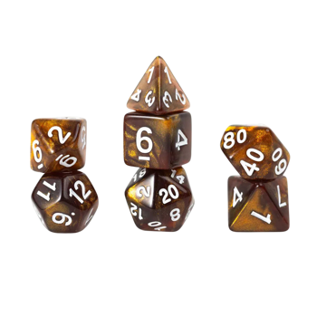 Treasures Unearthed 7-Piece Polyhedral - Topaz