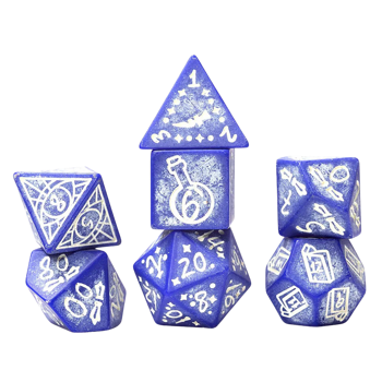 Illusory Stone - Purple Agate 7-Piece Polyhedral Dice Set