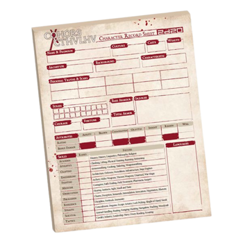 Cohors Cthulhu Character Sheet Pad
