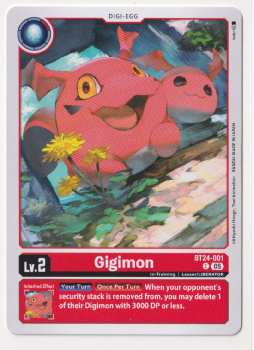Gigimon single card from Digimon Card Game