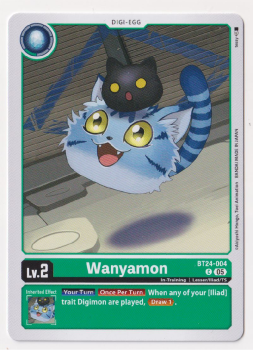 Wanyamon single card from Digimon Card Game