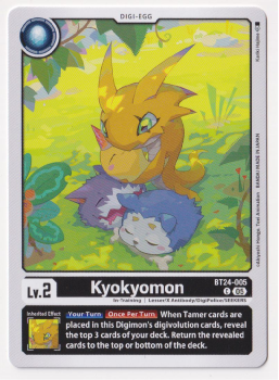 Kyokyomon single card from Digimon Card Game