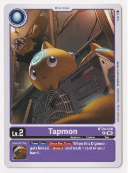 Tapmon single card from Digimon Card Game