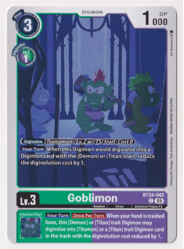 Goblimon single card from Digimon Card Game