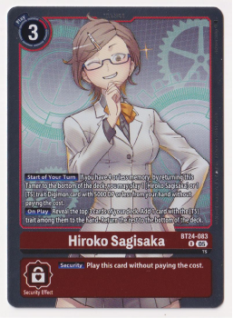 Hiroko Sagisaka single card from Digimon Card Game