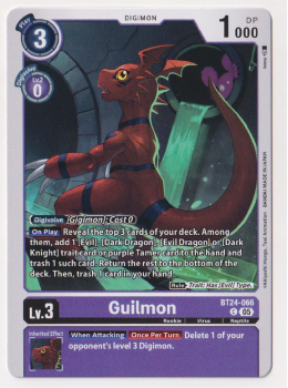 Guilmon single card from Digimon Card Game