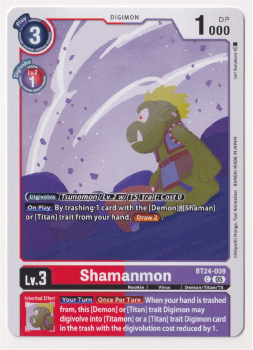 Shamanmon single card from Digimon Card Game