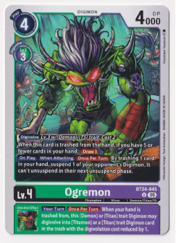 Ogremon single card from Digimon Card Game