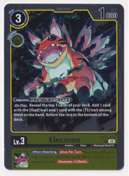 Elecmon single card from Digimon Card Game