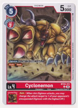 Cyclonemon single card from Digimon Card Game