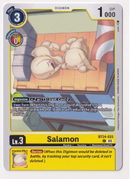 Salamon single card from Digimon Card Game