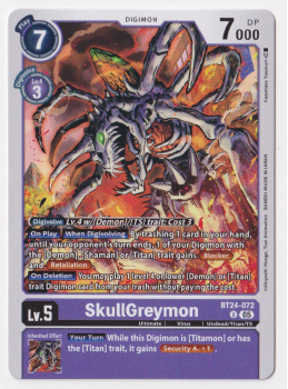 SkullGreymon single card from Digimon Card Game