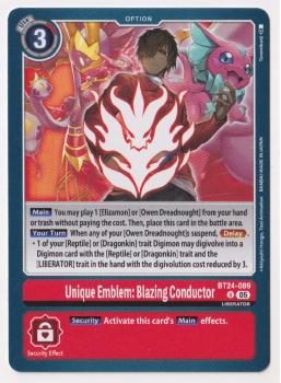 Unique Emblem: Blazing Conductor single card from Digimon Card Game