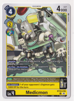 Medicmon single card from Digimon Card Game