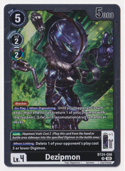 Dezipmon single card from Digimon Card Game