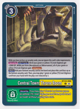 Central Town: Throne Room single card from Digimon Card Game