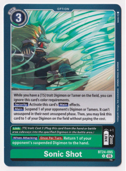 Sonic Shot single card from Digimon Card Game