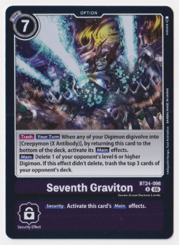 Seventh Graviton single card from Digimon Card Game