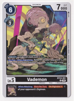 Vademon single card from Digimon Card Game
