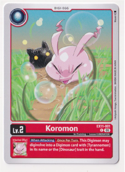 Koromon single card from Digimon Card Game