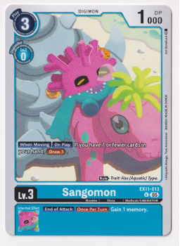 Sangomon single card from Digimon Card Game