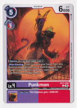Punkmon single card from Digimon Card Game