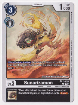 Sunarizamon single card from Digimon Card Game