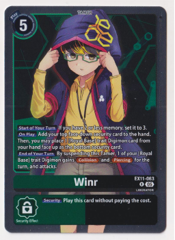 Winr single card from Digimon Card Game