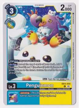 Penguinmon single card from Digimon Card Game