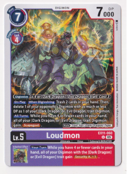 Loudmon single card from Digimon Card Game