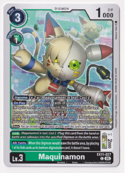 Maquinamon single card from Digimon Card Game