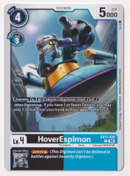 HoverEspimon single card from Digimon Card Game