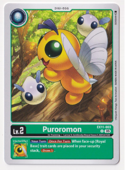 Puroromon single card from Digimon Card Game