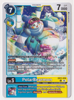 PolarBearmon single card from Digimon Card Game