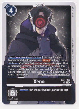 Xeno single card from Digimon Card Game