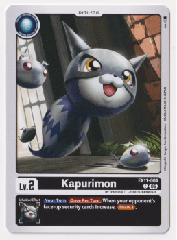 Kapurimon single card from Digimon Card Game