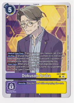 Dokuson Aruba single card from Digimon Card Game