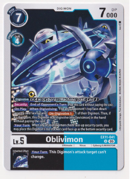 Oblivimon single card from Digimon Card Game