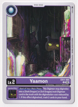 Yaamon single card from Digimon Card Game
